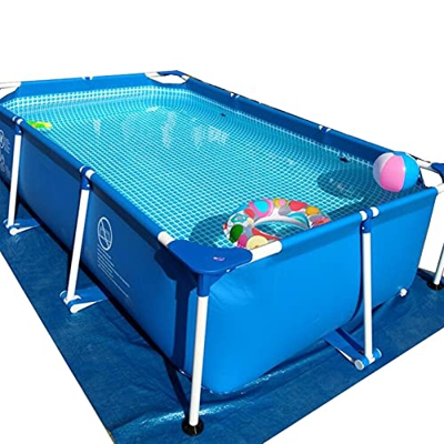 DTKJ Piscinas hinchables Piscina Grande con Marco de Acero Flotadores sobre el Suelo para niños y Adultos. Tapa y paño Gratis de paño y Piscina Juguet