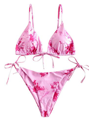 CheChury Moda Mujer Color Sólido Conjunto de Bikini 2 Piezas Sexy Cintura Baja Estampado Tie Dye + Chaleco Superior de Tres Piezas Cintura Baja Shorts precio