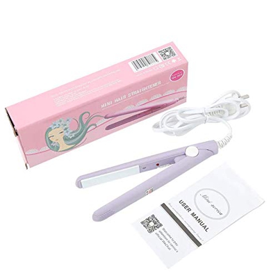 Plancha de pelo profesional, Plancha Alisadora y Rizadora de pelo 2 en 1, mini alisador Cabello (cerámica Tourmaline placa belleza hierro plana rizado