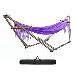 Hamaca portátil con soporte para acampar al aire libre interior ajustable durable hamaca cama con soporte de acero resistente incluye bolsa de transpo características
