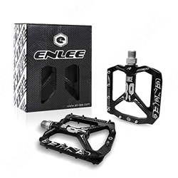 Pedales MTB Aluminio,SUFUL Fuerte Agarre Gran Plataforma Antideslizantes Pedales Bicicleta Montaña,Rodamiento DU Sellado 9/18 Pulgadas para MTB BMX Tr en oferta