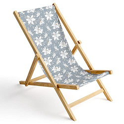 Ferocity Tumbona de Madera Plegable, Silla de Playa con Funda Intercambiable, diseño Lirios Azules y Blancos 1 [119] características