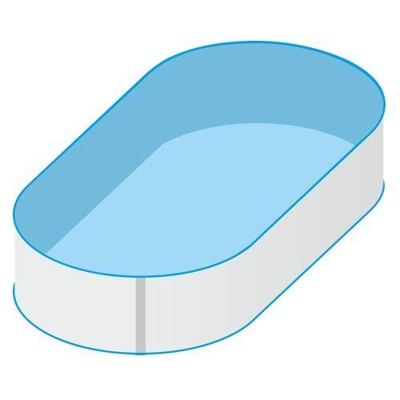 SAXONICA Piscina ovalada de 623 x 360 x 150 cm, juego de base, funda interior de 0,8 mm, pasamanos básico