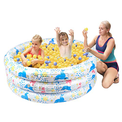 PLIENG Piscina Infantil Inflable De 3 Anillos para Niños, Piscina Infantil, Jardines, Patio Trasero Al Exterior, Piscinas Familiares, Ocean World,150c precio