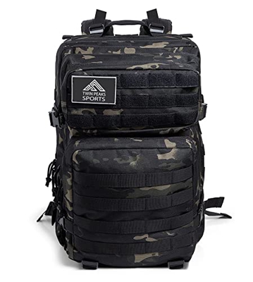 Mochila Táctica Militar, 45L Gran Capacidad Mochila Crossfit, Plegable Impermeable Mochila Supervivencia, Montañismo, Senderismo, Trekking, Acampada, 