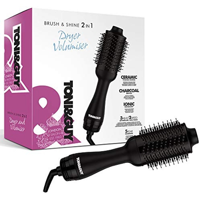 Secador de pelo y voluminizador 2 en 1 Toni&Guy Brush & Shine, TGDR5374UKE