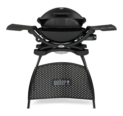 Weber Q2200 with stand Parrilla Gas natural Negro - Barbacoa (Parrilla, Gas natural, 1806 cm², Negro, Ovalado, Acero inoxidable)