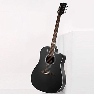 XMcKJ Guitarra acústica clásica con chapa de abeto para niños, con sintonizador de guitarra, correa de guitarra y cuerdas de guitarra natural (color: 