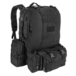 SHANNA Mochila Militar, Mochila Crossfit, Mochila Militar Tactica de 55 L para Senderismo al Aire Libre Camping Trekking Pesca Caza, Negro precio