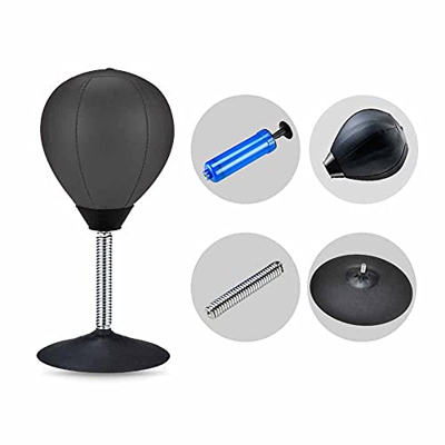 Watenkliy - Punching ball de mesa, mesa de escritorio, pera de boxeo, bola de punching en la oficina para aliviar la frustración y aliviar el estrés, 