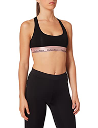 Calvin Klein Unlined Bralette Parte de Arriba de Bikini, Negro (Black W. Rose Gold Ground GTC), 36 (Talla del Fabricante: X-Small) para Mujer características