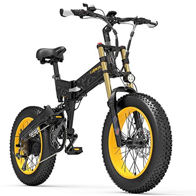 X3000plus-UP Bicicleta eléctrica Plegable para Hombres y Mujeres, Bicicleta montaña 20 Pulgadas, Horquilla Delantera con amortiguadores neumáticos (Gr