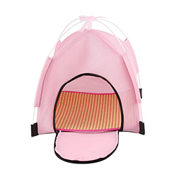 Jjoer Tienda de campaña para Perros Mascota Tiendas de campaña Interior Casa de Perro Gato al Aire Libre casa Casa de Perro Cama Interior 40,Pink en oferta