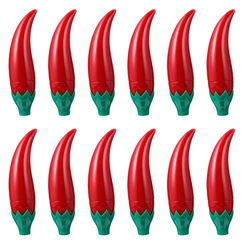 SOLUSTRE 12 Unidades de Lápiz Labial Tubo Vacío en Forma de Chile Botellas de Lápiz Labial Recargables Soporte de Bálsamo Labial Muestras de Pintalabi características