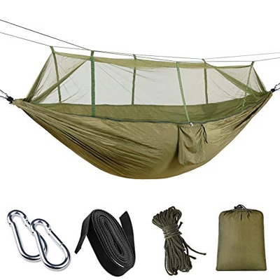 Karrong Hammock Hammock Hammock - Hamaca para exteriores con mosquitera, ultraligera para 2 personas, capacidad de carga máxima de 200 kg, 280 x 150 c