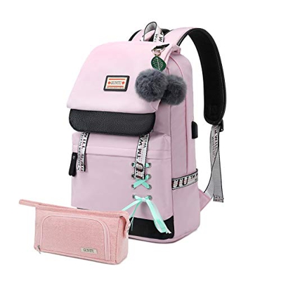 GUIVITU Mochila Escolar Niñas Escolares Bolsa Niños Juveniles Colegio Portatil Grandes Estudiantes Espaciosa Casual Daypack Backpack Adolescentes Viaj
