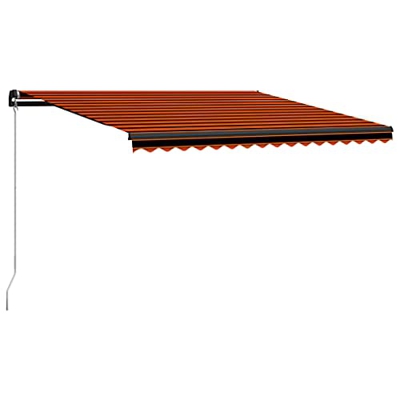 Cerlingwee Sombrilla para Balcón, Toldo Retráctil de Protección UV con Manivela de Mano Larga con Luz Solar LED para Café para Patio para Ventana