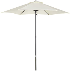 Outsunny Sombrilla de Jardín Ø2x2 m Parasol Mástil de Aluminio con Techo de Ventilación Pestillo de Fijación y Poste Desmontable para Terraza Patio Ex características