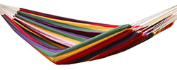 AMANKA Hamaca XXL por 2 Personas 400x160cm | Soporta hasta 150 kg | 100% algodón | Hamacas paracaídas Multicolor características
