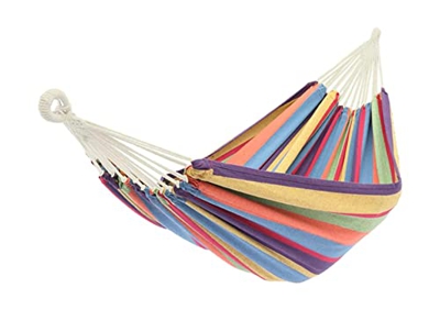 GTREWADE Hamaca portátil Simple 2 Personas Deportes al Aire Libre Hogar Camping Columpio Cama Hamaca con Bolsa de Transporte for el Patio Trasero Uso 