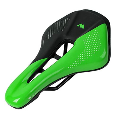 Lixada Sillín de Bicicleta Hueco Transpirable Rieles de Acero Asiento de Bicicleta de Montaña Suave PU Cuero Carretera MTB