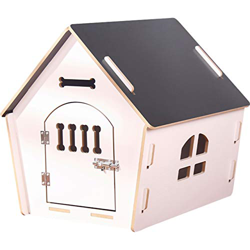 Casa de Madera para Perros con Cerradura I Casa para Perros de Interior I Lugar para Dormir para Las Mascotas I Repelente al Agua y Estable I Varios t en oferta