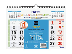 Finocam - Calendario 2022 M - Números Grandes Español, Pared M - 300x210 mm en oferta