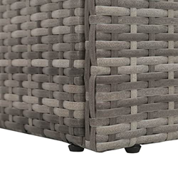 Camas de Salón para Patio, Funda de Cojín de Poliéster Fácil de Montar, Cama de Ratán PE Ajustable para la Familia para Lugares Al Aire Libre en oferta