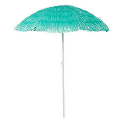 Mojawo Sombrilla hawaiana para playa o playa, protección solar, sombrilla de jardín, sombrilla de rafia, protección solar, plegable, poliéster, turque características