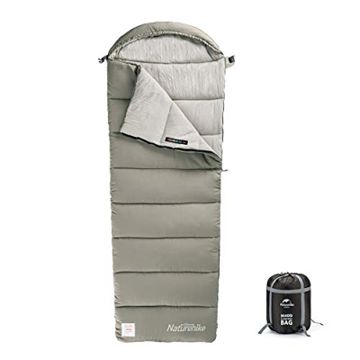 Naturehike Saco de Dormir de Algodón con Capucha Saco de Dormir para Mochileros Senderismo Camping en Interiores y Exteriores (Verde M400)