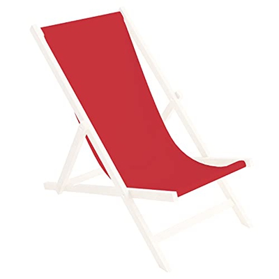 Tapicería de Recambio para Tumbona de Madera, 100% poliéster, Plegable, diseño de Rojo [119]