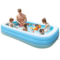 Piscina hinchable para piscina exterior de 300 x 184 x 50 cm, rectangular, para familias, piscina de pato, al aire libre, niños y adultos características
