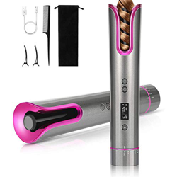 Ruilonghai Rizador automático - Rizador de Cabello inalámbrico con Carga USB | Rizador de Cabello automático inalámbrico con Pantalla LCD y Temporizad características