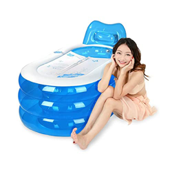CCHH Bañera PVC Inflable,Piscina Inflable Bañera Plegable, Bañera para Adultos Engrosada, Barril De Baño De Plástico, para Baño Familiar SPA (Bomba De características