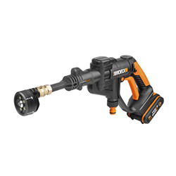 WORX WG629E.9 - Hidrolimpiadora a batería Hidroshot 20V, Caudal agua 120L/H, Incluye 1 Manguera 6metros, 1 Bolsa de transporte, 1 Lanza larga características