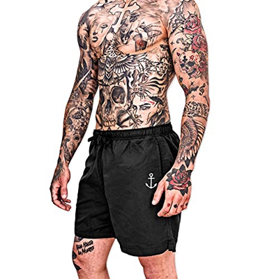 VIENTO Surfer Herren Badeshorts (Negro, XXL)