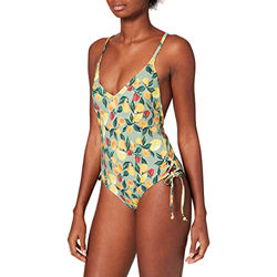 Iris & Lilly Am05 Trajes de baño, Verde, Estampado De Limones, 38 en oferta