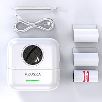 Impresora Portatil, VKUSRA Mini Impresora para Movil Impresora Termica Impresora Fotos Movil Bluetooth Impresora para Teléfono Móvil Android iOS