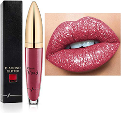 Lápiz labial de larga duración con brillo de diamante de 18 colores, lápiz labial líquido metálico, fácil de aplicar y limpiar, duradero e impermeable en oferta