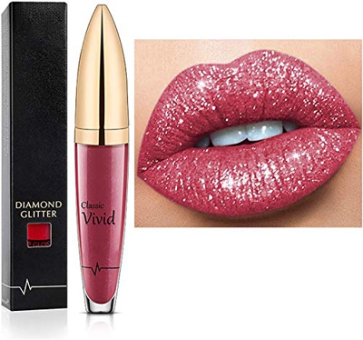 Lápiz labial de larga duración con brillo de diamante de 18 colores, lápiz labial líquido metálico, fácil de aplicar y limpiar, duradero e impermeable