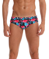 Arcweg Bañadores para Hombres Pantalones Trigulares Cortos Calzoncillos Traje de Baño Cortos Hombres Elástica Almohadillas Extraídas Flores Rojas XL en oferta