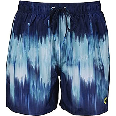 ARENA M Fundamentals Allover Boxer Swim Trunks, Royal BLU, Mens