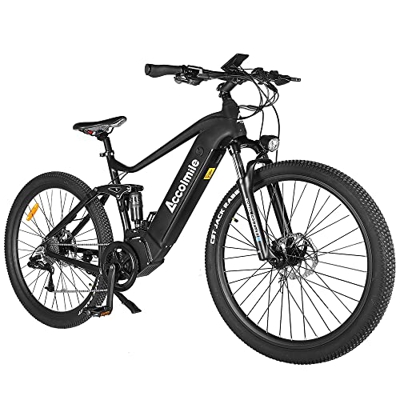Accolmile Cola Bear 27,5" Bicicleta Eléctrica, Batería Integrada Litio 48V 13Ah 624Wh, Suspensión Completa Unisex para Adultos, Bicicleta de Montaña d