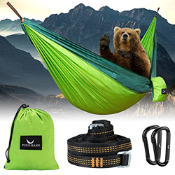 PURE HANG Premium Camping Hammock Outdoor Ultraligero Viaje Hamaca paracaídas de Seda, 300 kg de Carga 275x140cm, con suspensión de Accesorio de Hamac en oferta