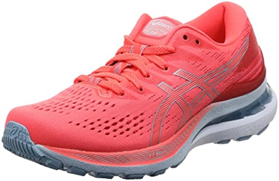 Asics Gel-Kayano 28, Running Shoe Mujer, Blazing Coral/Mist, 38 EU
