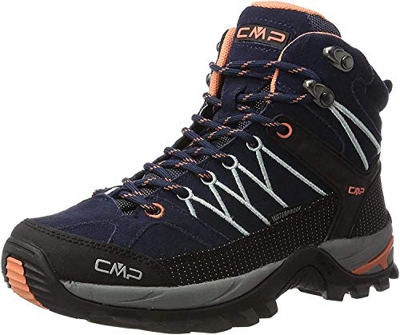 CMP Rigel Mid Wp Zapatos de High Rise Senderismo para Mujer,Azul (B.Blue-Giada-Peach 92ad) , 38 EU