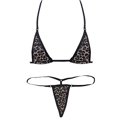 iiniim 2 Piezas Conjunto de Lencería Exotic Micro Bikini MujerPush Up Mini Sujetador Halter Top Tanga Bikini Sexy Traje de Baño Biquini Sunbathing Swi