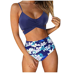 Mujer Bikini 2021 Nuevo Trajes de Baño Mujer Dos Piezas Moda Ropa de Playa Conjunto de Bikinis impresión Verano Sexy Push up Bikini Tankinis Cómodo Có precio