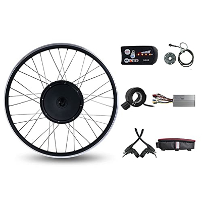Kit de conversión de Bicicleta, Motor de Cubo sin Engranajes sin escobillas de Rueda giratoria Trasera de 48 V 1500 W, con Pantalla LED S800, Kit de c