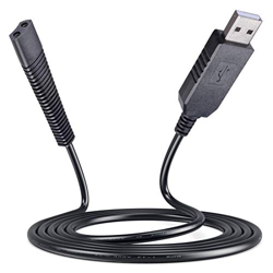 Cable de alimentación para afeitadora eléctrica Braun, PChero 6 V 0.6 A USB cable de carga de repuesto compatible con Series 1 5, 130, 570CC, 590CC, 5 características